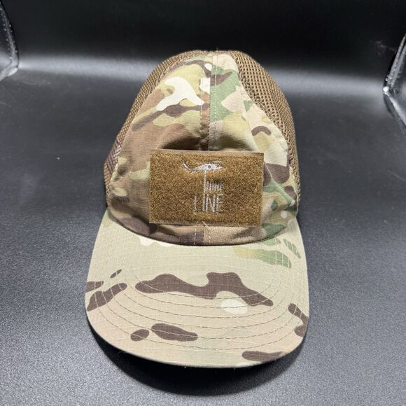 Nine Line Camo Trucker Hat Green Patch Hook Loop Adjustable Cap - Picture 1 of 7